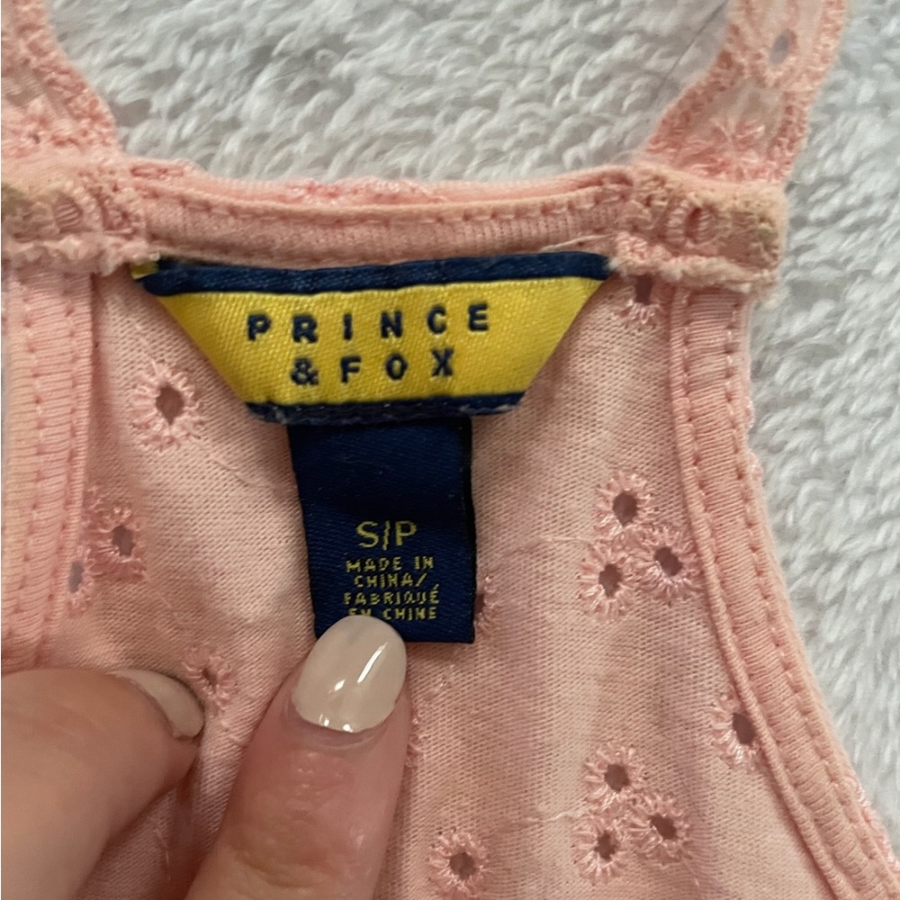 Prince & Fox Light Pink Eyelet Tank